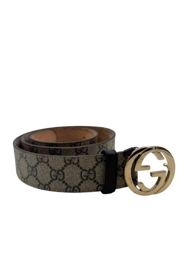 GUCCI - INTERLOCKING EBANO BELT